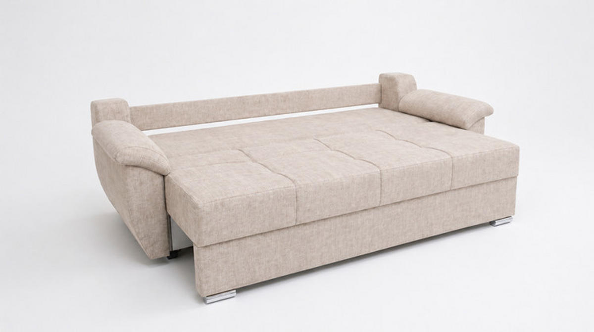 Canapea Extensibila, maro deschis - maro deschis, Design (240/74/75cm) - Carryhome