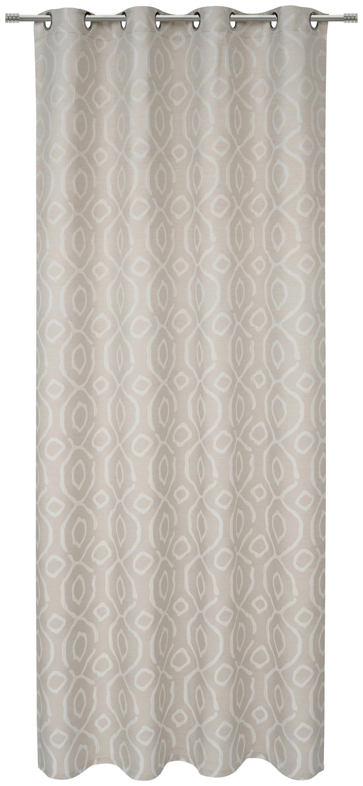ZAVESA SA KARIKAMA sivobraon - sivobraon, Konvencionalno, tekstil (140/245cm) - Esposa