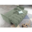 SCHLAFSOFA Plüsch Salbeigrün  inkl. Zierkissen, Rückenkissen, Bettkasten, Schlaffunktion, Rücken echt, Liegefläche im Originalstoff  - Salbeigrün/Schwarz, KONVENTIONELL, Kunststoff/Textil (200/73/105cm) - Carryhome