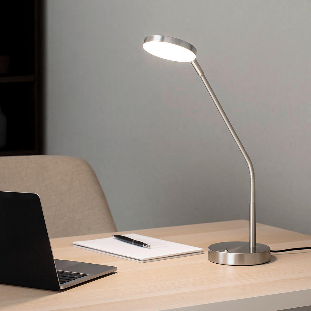 LED-TISCHLEUCHTE Sorento 16/48/36 cm   - Nickelfarben, Design, Metall (16/48/36cm) - Fischer & Honsel