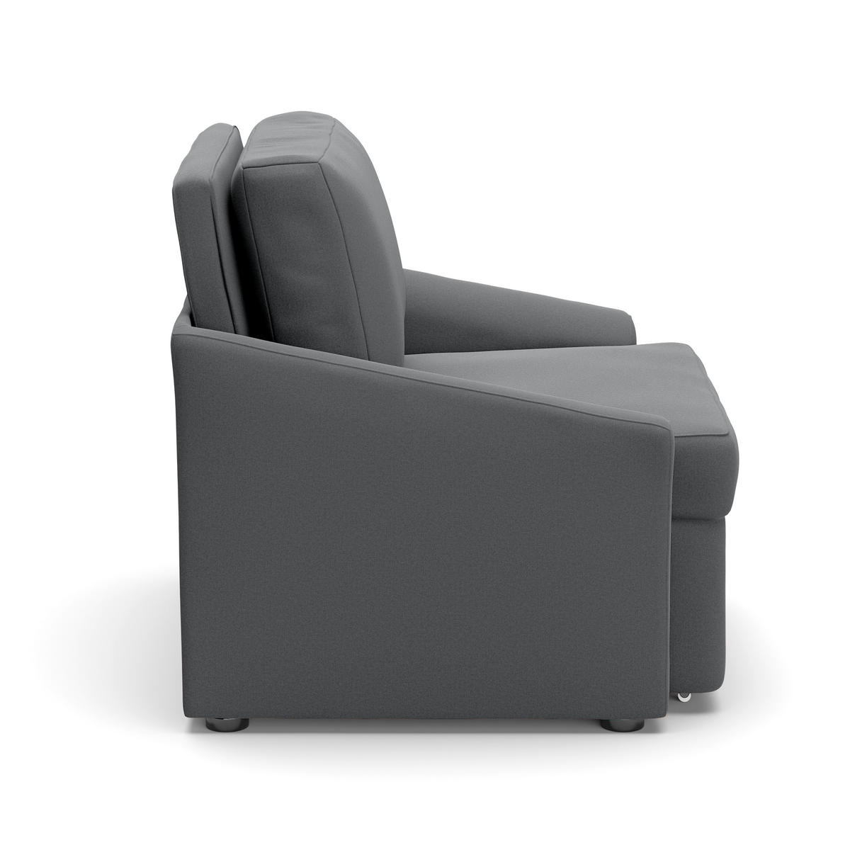 SCHLAFSESSEL RELAX BOX Mikrofaser Schlammfarben Liegefunktion Rücken echt  - Schlammfarben/Schwarz, Basics, Kunststoff/Textil (108/86/96cm) - MID.YOU