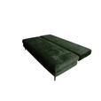 SCHLAFSOFA  mit Liegefunktion, Schlafen auf Sitzhöhe, Rücken echt Chenille Dunkelgrün  - Dunkelgrün/Schwarz, KONVENTIONELL, Textil/Metall (203/94/96cm) - Carryhome