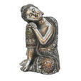 BUDDHA 15,5/23/14,5 cm  - Champagner, Basics, Kunststoff (15,5/23/14,5cm) - Ambia Home