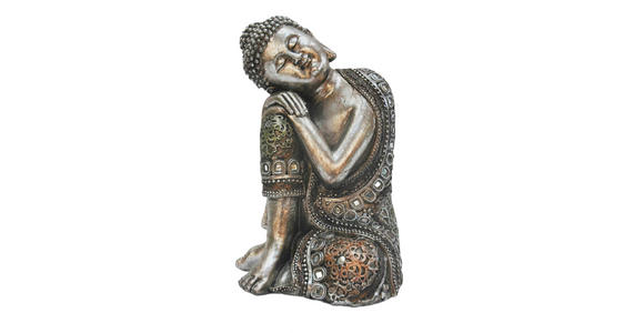 BUDDHA 15,5/23/14,5 cm  - Champagner, Basics, Kunststoff (15,5/23/14,5cm) - Ambia Home