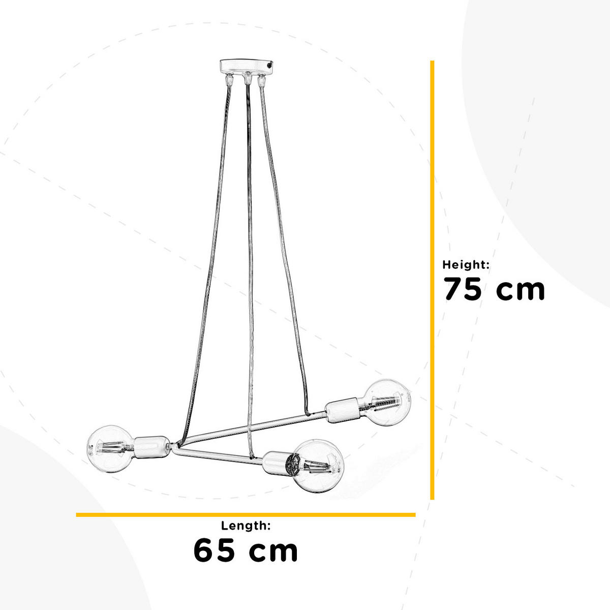 PENDELLEUCHTE 65/10/75 cm   - Schwarz, Design, Metall (65/10/75cm)