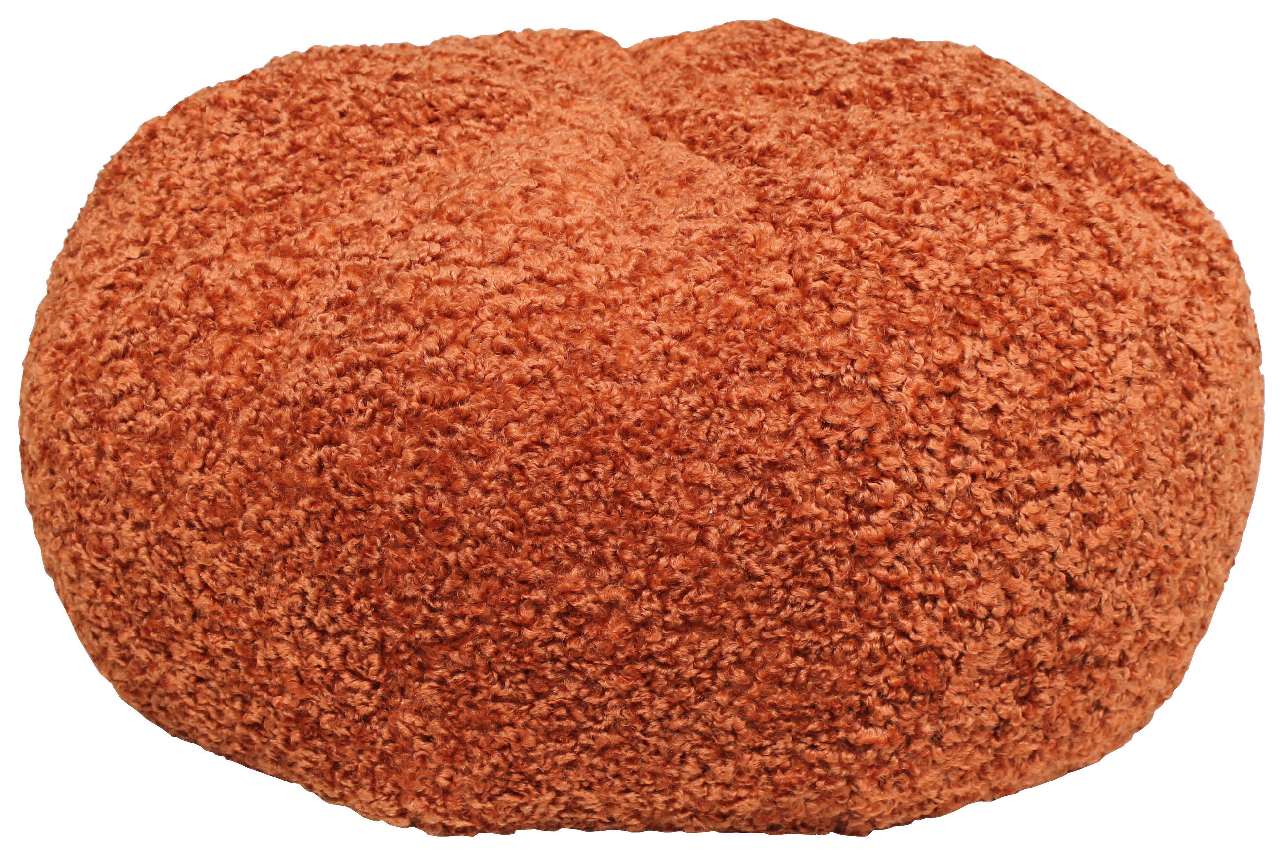 POUF Bouclé 60/30/60 cm  - Rostfarben, Design, Textil (60/30/60cm) - Carryhome
