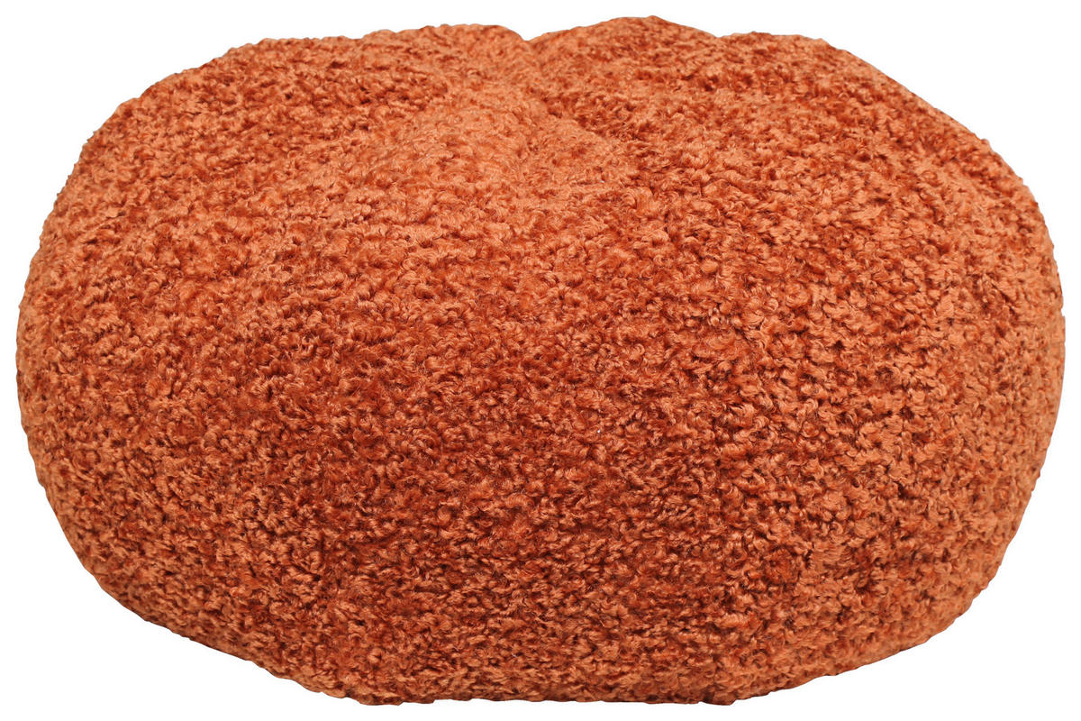 POUF Bouclé 60/30/60 cm  - Rostfarben, Design, Textil (60/30/60cm) - Carryhome