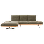 ECKSOFA  in Flachgewebe Grün  159/314 cm  - Schwarz/Grün, Design, Holz/Textil (159/314cm) - Dieter Knoll