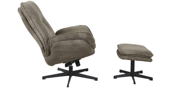 RELAXSESSELSET Cord    - Schwarz/Olivgrün, Design, Textil/Metall (75/103/85cm) - Carryhome