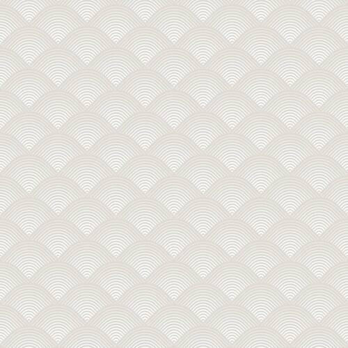 Xora Vliestapete Weiß, Taupe 52x1000 cm