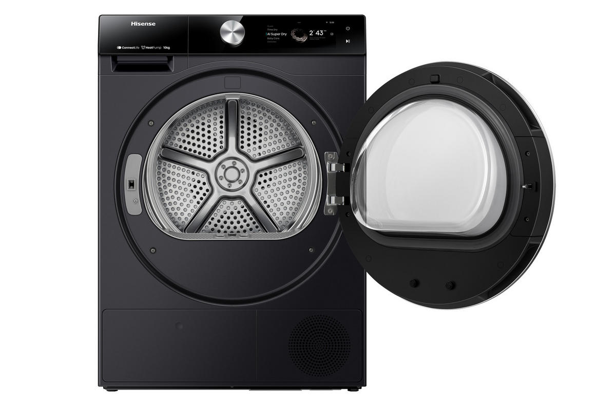 WÄRMEPUMPENTROCKNER DH7S107BB  - Schwarz, Basics, Glas/Kunststoff (59,5/84,5/64cm) - Hisense