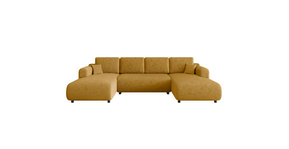 WOHNLANDSCHAFT Currygelb Cord  - Currygelb/Schwarz, KONVENTIONELL, Textil (200/360/200cm) - Xora