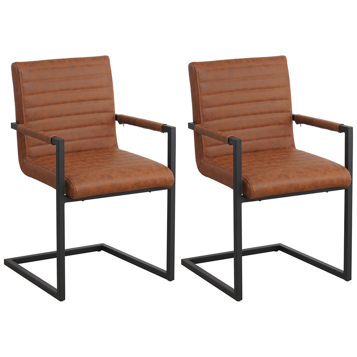 Mid.you Armlehnstuhl-Set Cognac 54x86x57 cm