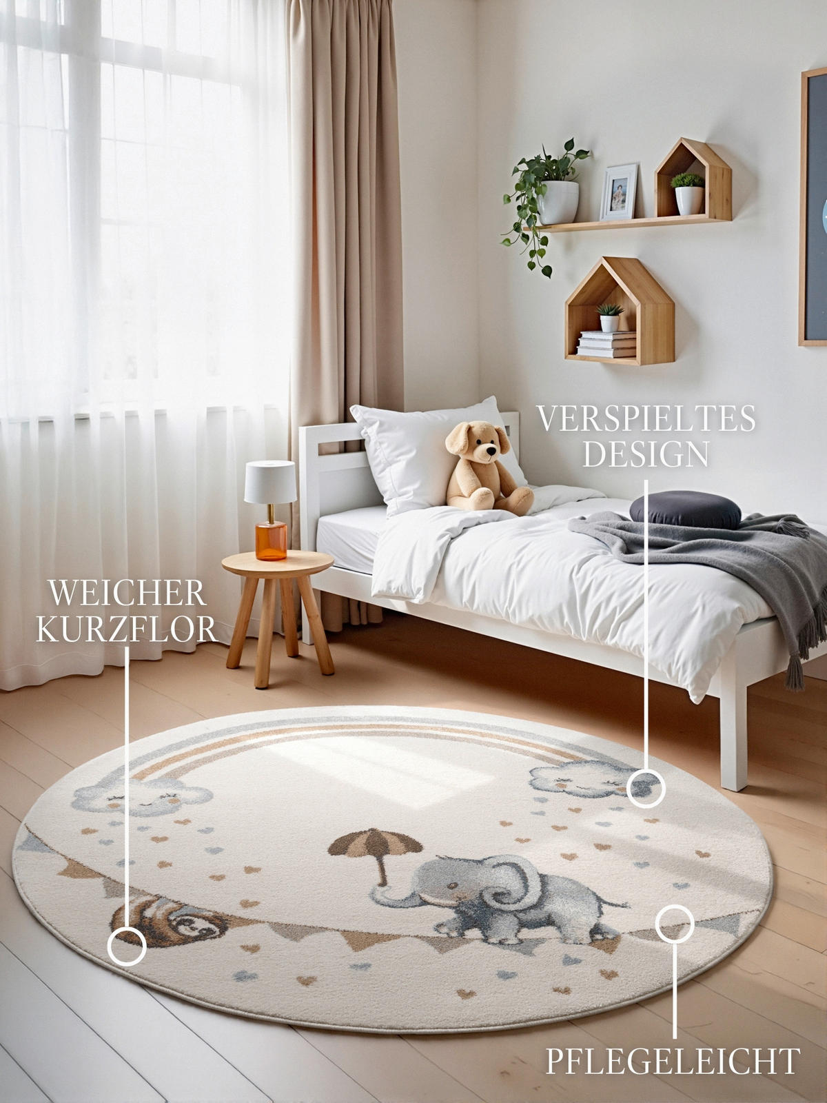 KINDERTEPPICH 160 cm Boho Kids  - Beige/Multicolor, Basics, Kunststoff (160cm) - Villeroy & Boch