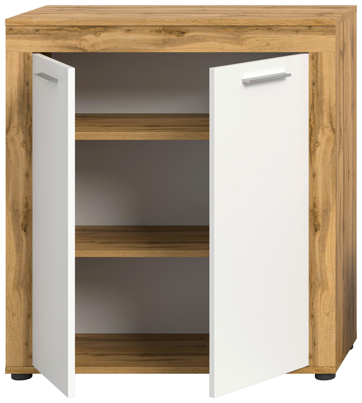 HIGHBOARD Jam  in 80/88/35 cm  - Silberfarben/Eiche Wotan, Design, Holzwerkstoff/Kunststoff (80/88/35cm) - MID.YOU