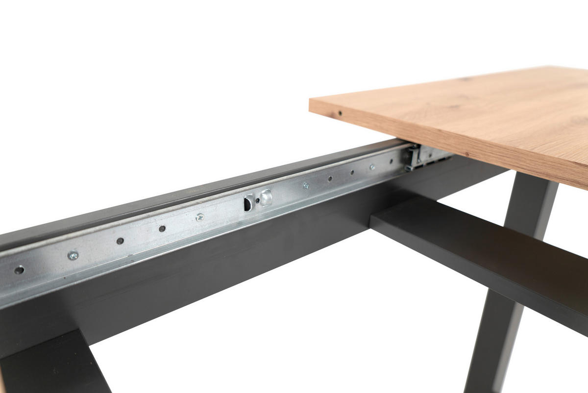 ESSTISCH in Holzwerkstoff 200/90/75 cm  - Anthrazit/Eiche Artisan, Basics, Holzwerkstoff (200/90/75cm) - MID.YOU