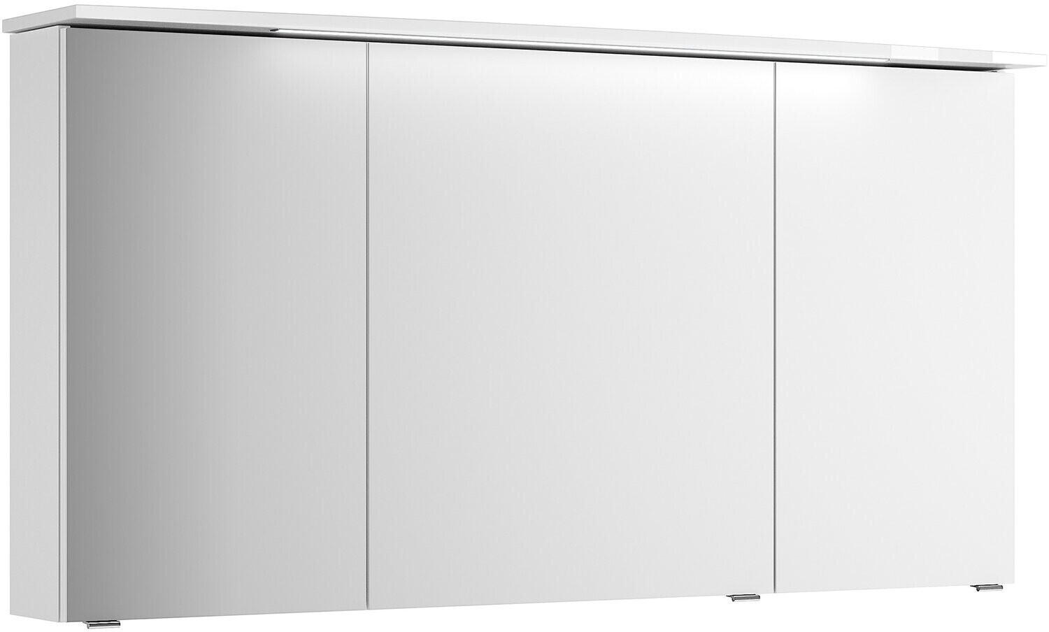 TÜKRÖS SZEKRÉNY  - fehér, Basics, faalapú anyag/Üveg (140/70,3/17cm) - Sadena