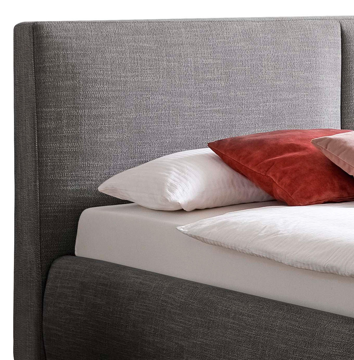POLSTERBETT 180/200 cm  in Anthrazit  - Anthrazit/Naturfarben, Modern, Holz/Textil (180/200cm) - Livetastic