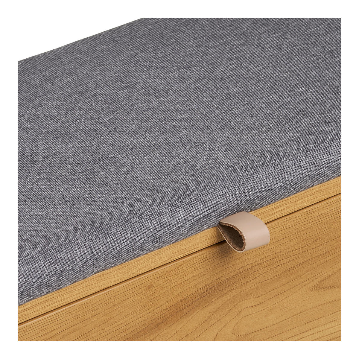 TRUHENBANK in Textil, Holzwerkstoff 92/48/33 cm  - Eichefarben/Schwarz, Design, Holzwerkstoff/Textil (92/48/33cm) - MID.YOU