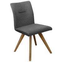 STUHL  Stoffauswahl Webstoff  Schwarz, Eichefarben, Dunkelgrau  - Eichefarben/Dunkelgrau, KONVENTIONELL, Holz/Textil (51,5/87,5/63cm) - Linea Natura
