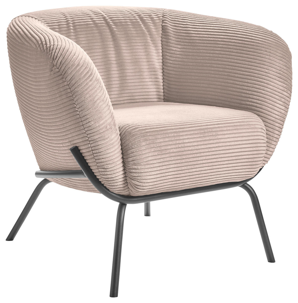 COCKTAILSESSEL Cord Taupe  - Taupe, Design, Textil (79/71/74cm) - Lomoco