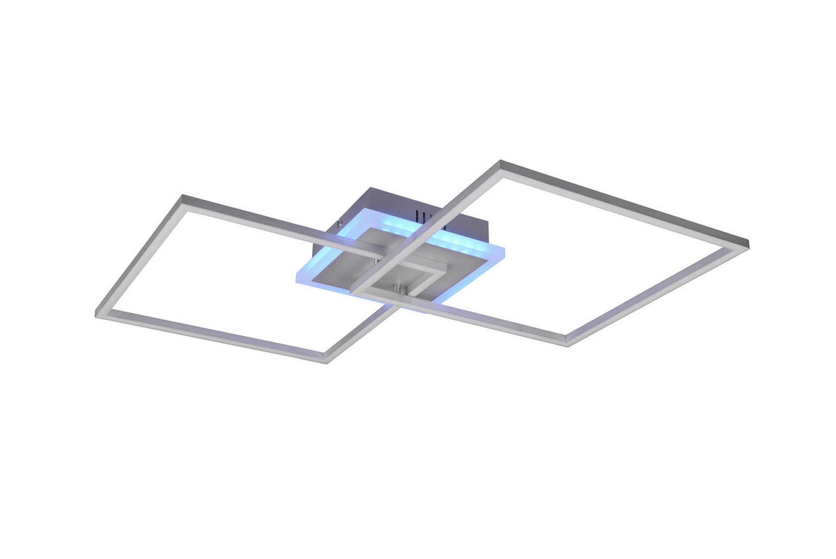 LED-DECKENLEUCHTE 29 W    61/61/8 cm  - Nickelfarben, Design, Metall (61/61/8cm)