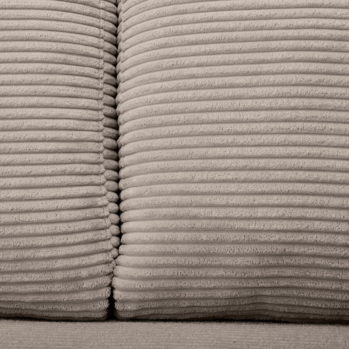 ECKSOFA in Cord Hellgrau  283/174 cm  - Hellgrau/Schwarz, Design, Textil/Metall (283/174cm) - Xora