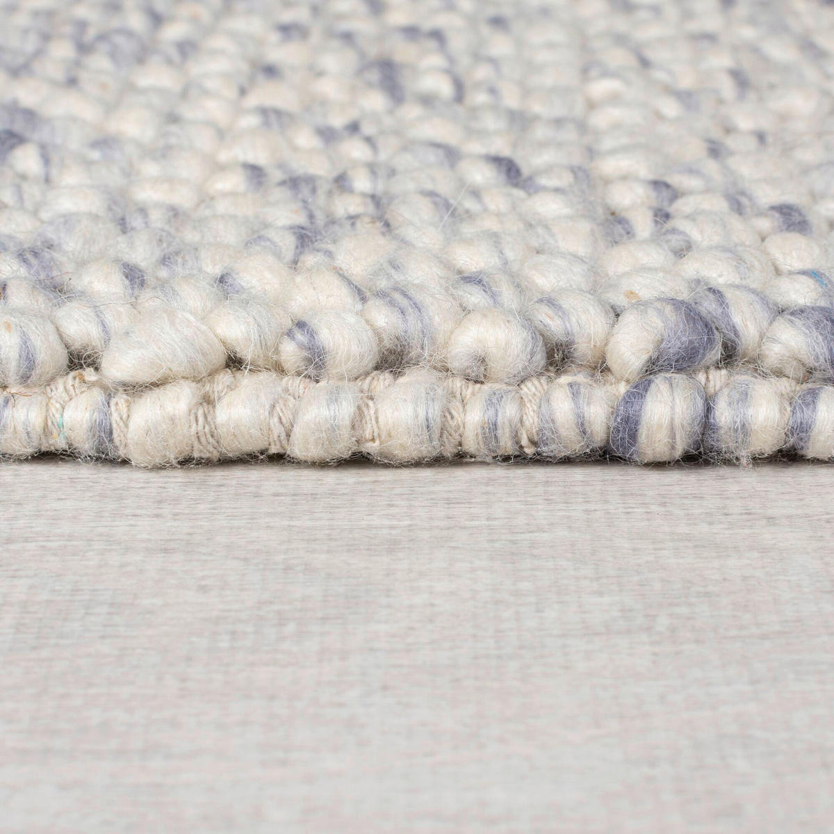 HANDWEBTEPPICH 160/230 cm MINERALS Blau, Creme  - Blau/Creme, KONVENTIONELL, Textil (160/230cm)