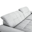 ECKSOFA in Webstoff Hellgrau  265/180 cm  - Hellgrau/Schwarz, Design, Textil/Metall (265/180cm) - Carryhome