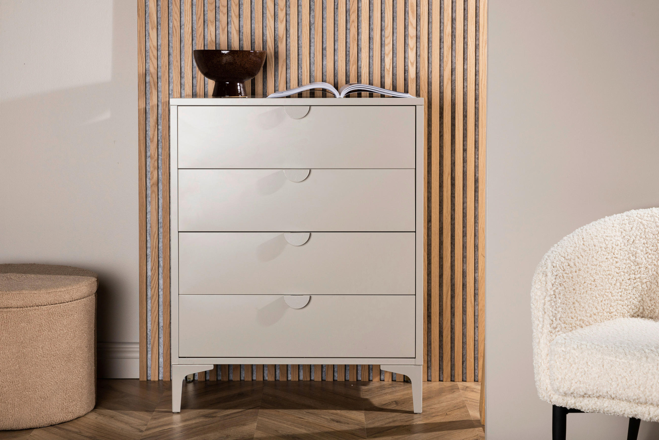 TV-BÄNK  i 78/98/40 cm  - beige, Design, metall (78/98/40cm) - Livetastic