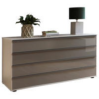 SIDEBOARD  141/70/43 cm 4 Schublade(n)  - Schieferfarben/Schwarz, Design, Glas/Holzwerkstoff (141/70/43cm) - Dieter Knoll