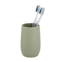 ZAHNPUTZBECHER FABLO  - Grün, Basics, Keramik (8/12/8cm) - Wenko