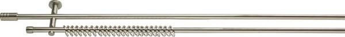 SET GALERIE PERDEA 240 cm  - culoare inox, Basics, metal (240cm) - Homeware