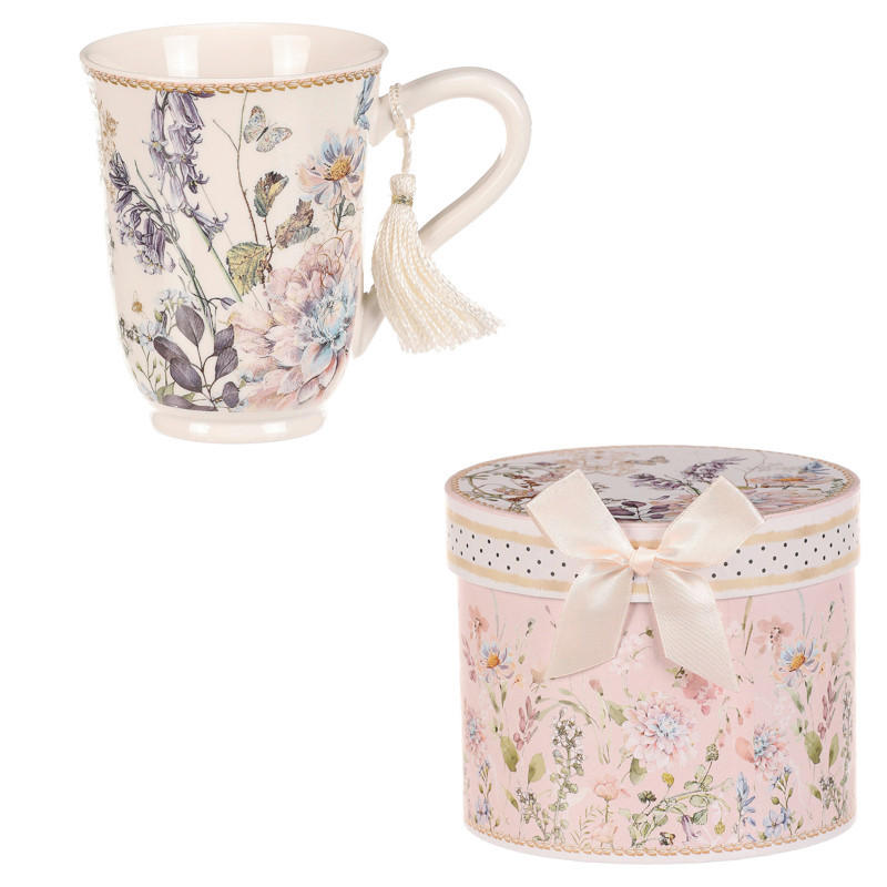 ŠÁLKA porcelán  - lila/biela, Basics, keramika (13/13/11cm)