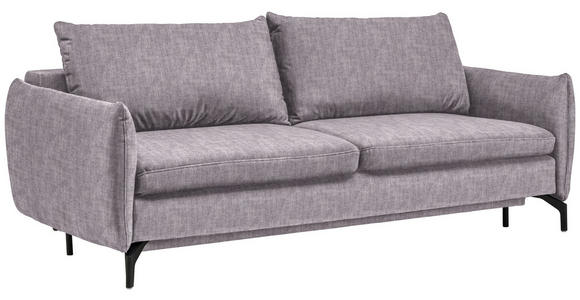 SCHLAFSOFA in Grau  - Schwarz/Grau, Design, Textil/Metall (224/89/105cm) - Novel