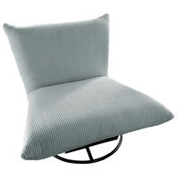 RELAXSESSEL Cord    - Schwarz/Hellblau, Design, Textil/Metall (100/78/96cm) - Livetastic