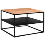 COUCHTISCH in Metall 65/65/41,5 cm  - Buchefarben/Schwarz, Design, Holz/Metall (65/65/41,5cm) - Johann Jakob