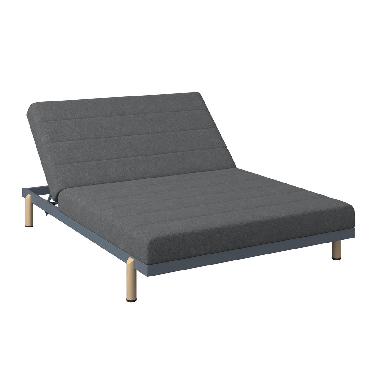 SONNENINSEL 203/38.5/148 cm Aluminium  - Dunkelgrau/Naturfarben, MODERN, Textil/Metall (203/38.5/148cm) - Ambia Garden