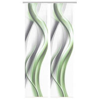 FLÄCHENVORHANG in Grau, Grün, Weiß halbtransparent  - Weiß/Grau, Design, Textil (60/260cm)