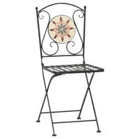 GARTENSTUHL Stahl Multicolor, Schwarz  - Multicolor/Schwarz, MODERN, Keramik/Metall (39/89,5/49,5cm) - Siena Garden