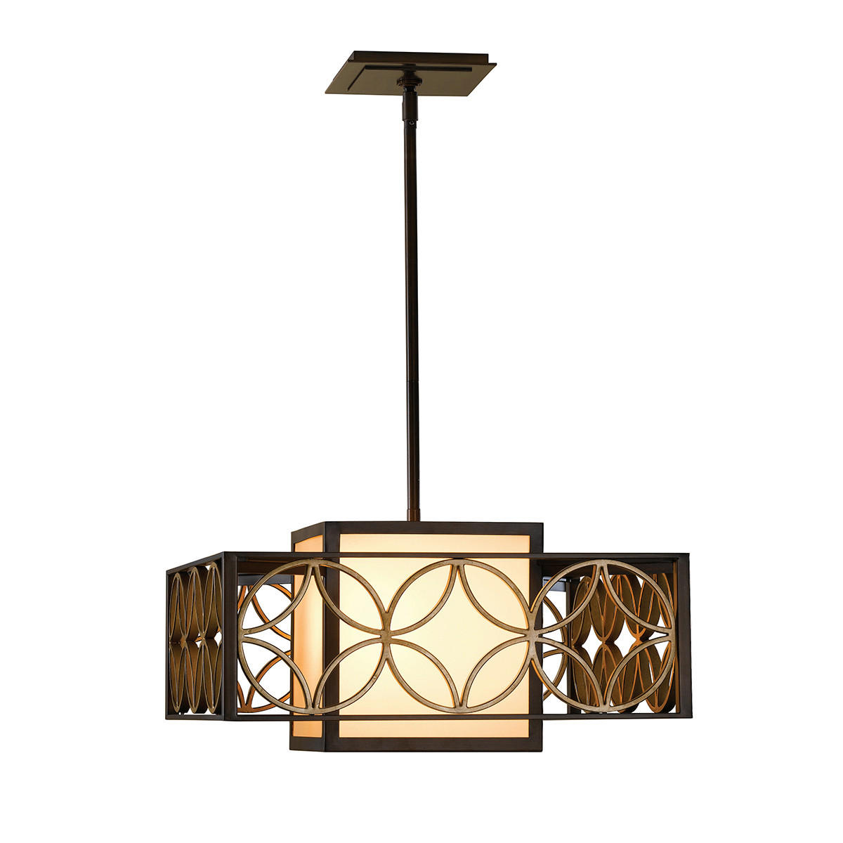 HÄNGELEUCHTE 53.3/53,3/39 cm  - Goldfarben/Bronzefarben, LIFESTYLE, Metall (53.3/53,3/39cm) - Elstead Lighting