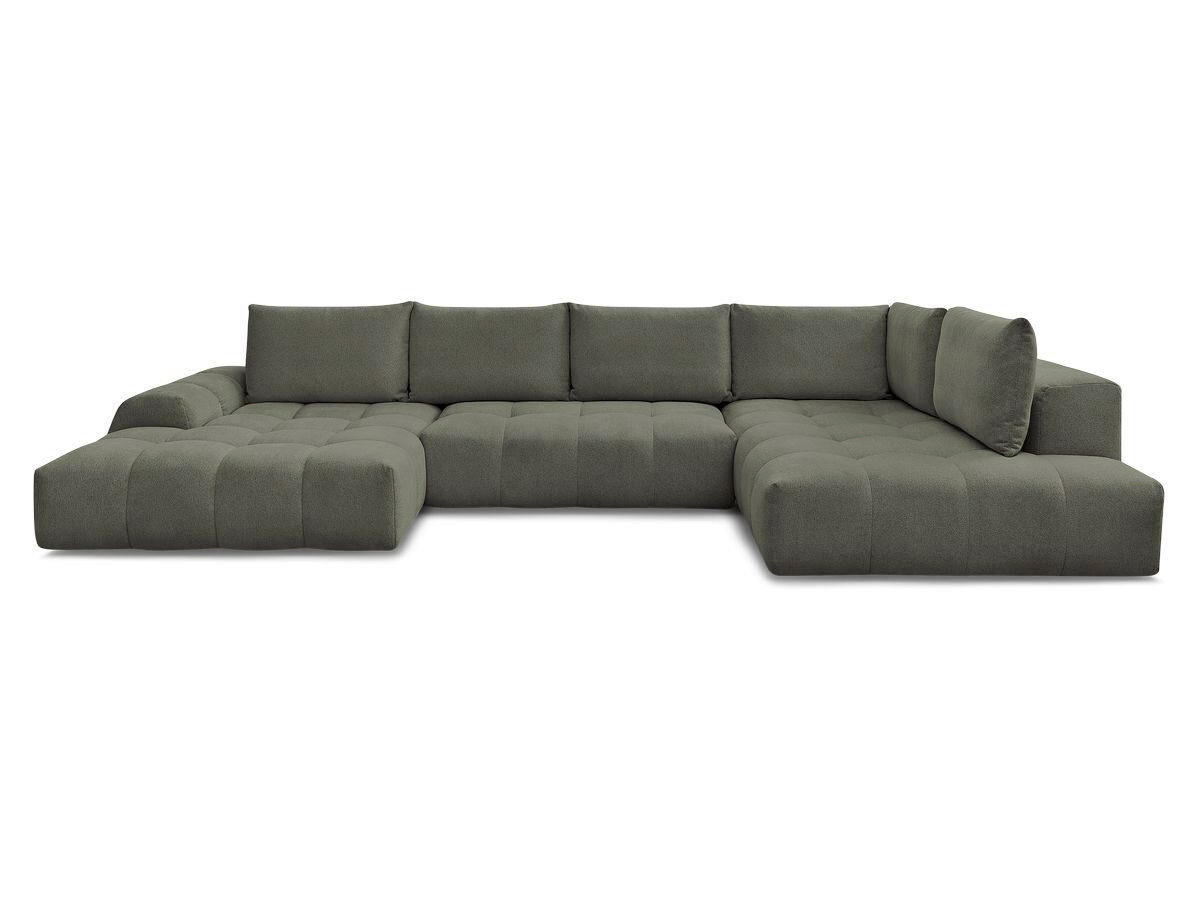 ECKSCHLAFSOFA EVEREST  mit Rücken echt, Armteil links, Armteil rechts Flachgewebe Grün  - Schwarz/Grün, MODERN, Kunststoff/Textil (198/423/212cm)