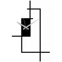 WANDUHR Schwarz 30/49/3 cm  - Schwarz, LIFESTYLE, Metall (30/49/3cm)