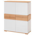 HIGHBOARD  in 100/120/40 cm  - Eichefarben/Weiß, KONVENTIONELL, Holzwerkstoff (100/120/40cm) - Novel