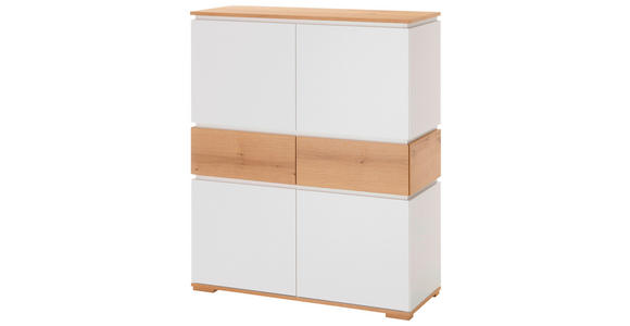 HIGHBOARD  in 100/120/40 cm  - Eichefarben/Weiß, KONVENTIONELL, Holzwerkstoff (100/120/40cm) - Novel