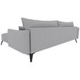 ECKSOFA  in Cord Hellgrau  253/180 cm  - Hellgrau/Schwarz, KONVENTIONELL, Textil/Metall (253/180cm) - Carryhome