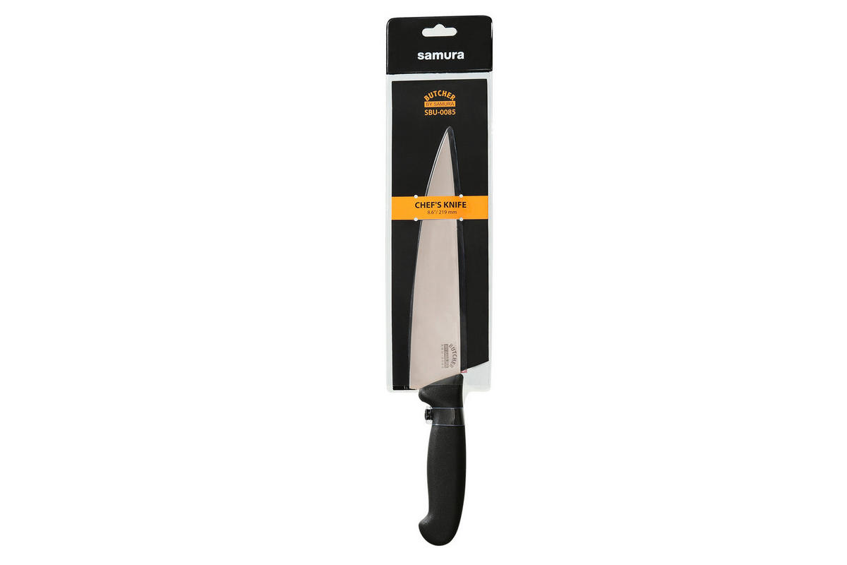 NOŽ ŠEFA KUHINJE  BUTCHER        34,5 cm    oplemenjeni čelik - srebrne boje/crna, Basics, metal/plastika (34,5cm) - Samura