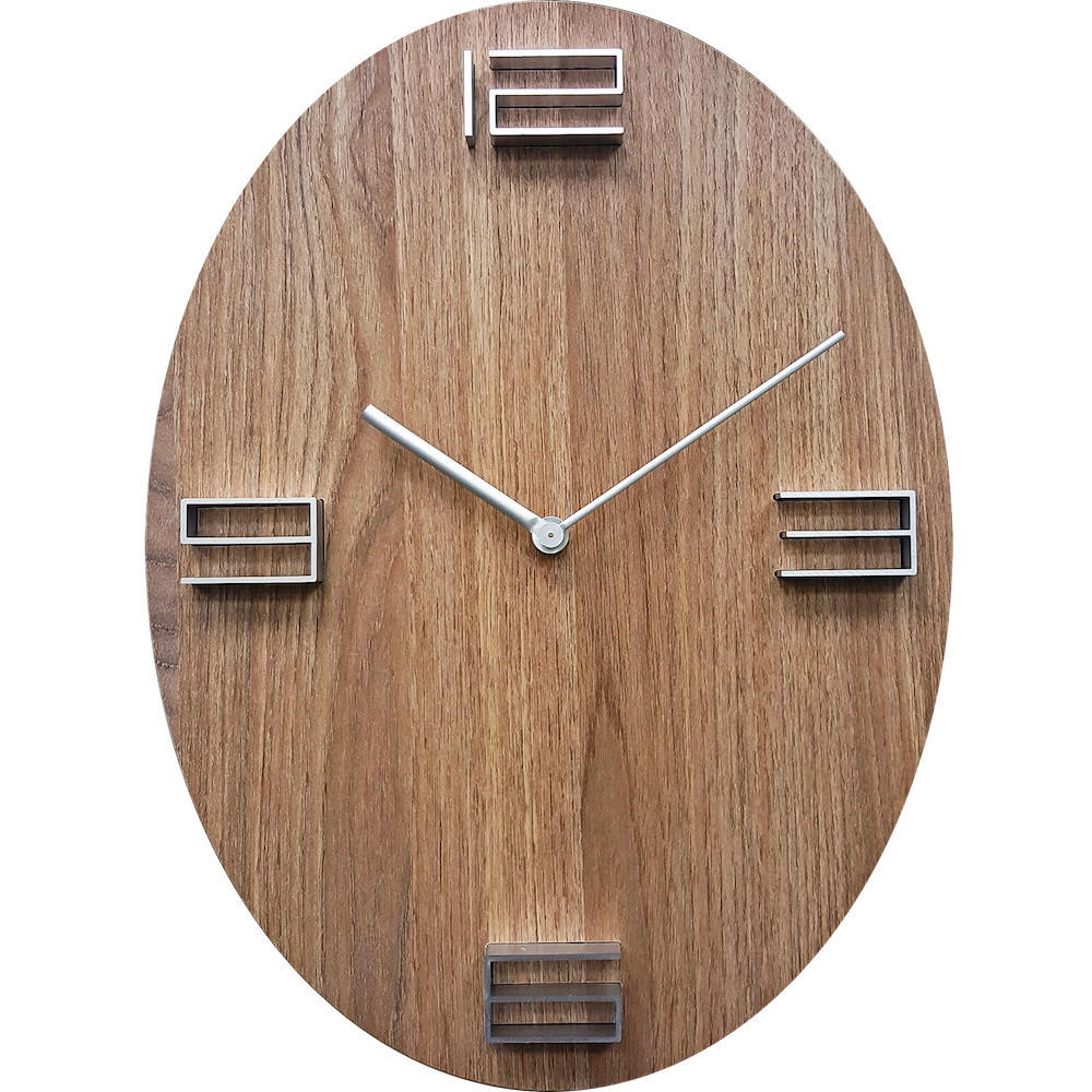 WANDUHR Braun 29,5/39,5/4 cm  - Braun, Basics, Holz (29,5/39,5/4cm) - Nextime