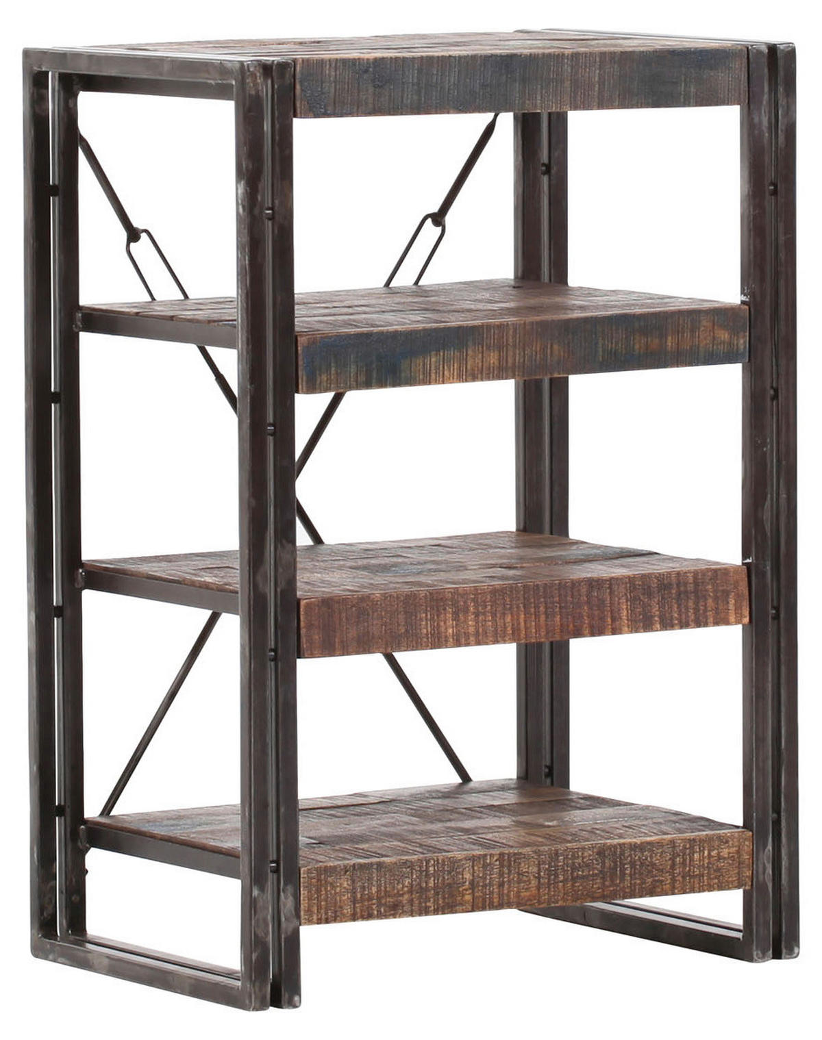 REGAL  55/80/40 cm Braun  - Braun, Design, Holz/Metall (55/80/40cm) - Ambia Home