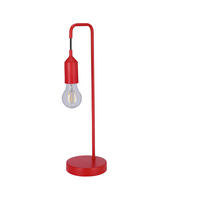 TISCHLEUCHTE 15/13/46 cm   - Rot, Trend, Textil/Metall (15/13/46cm)